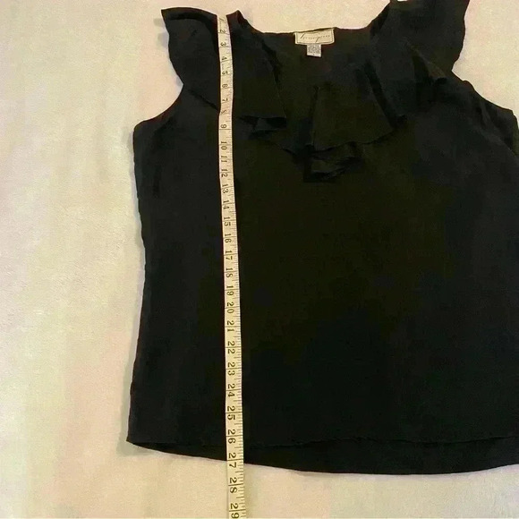 Spenser Jeremy Large 100% Silk Black Top Capsule Wardrrobe Basic Layering Piece - Picture 5 of 6